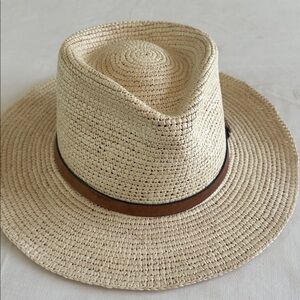 Orvis Tan Fedora Hat with Brown Band